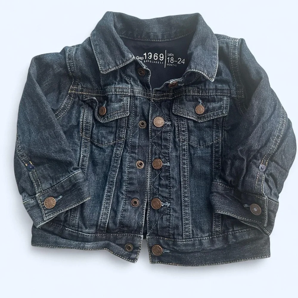 Baby GAP Dark Blue Kids Jean Jacket with soft inside lining